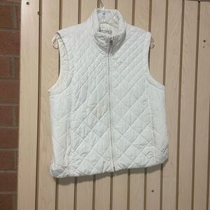 Croft & Barrow Cream Quilted Vest